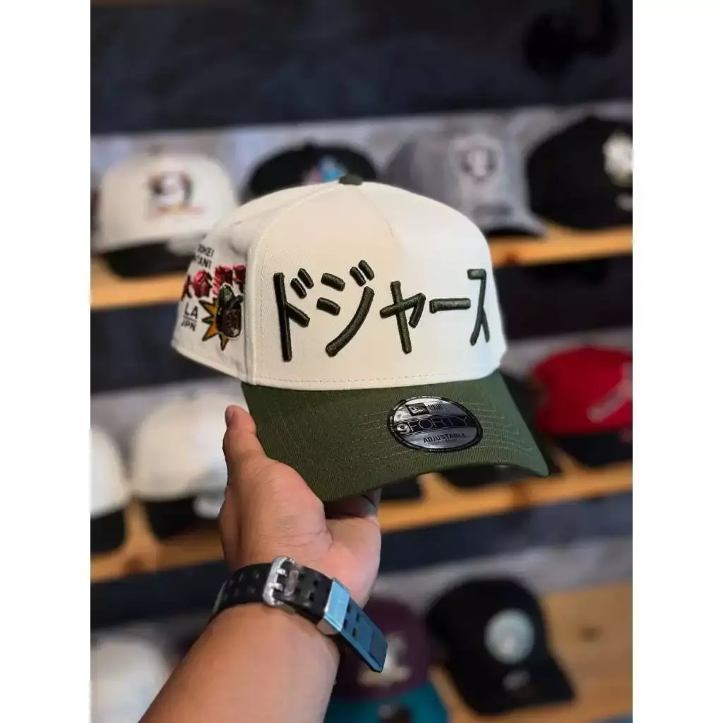 BROS Shohei Ohtani LA JPN Embroidered Baseball Cap, Sports & Outdoor Hat with Green Brim