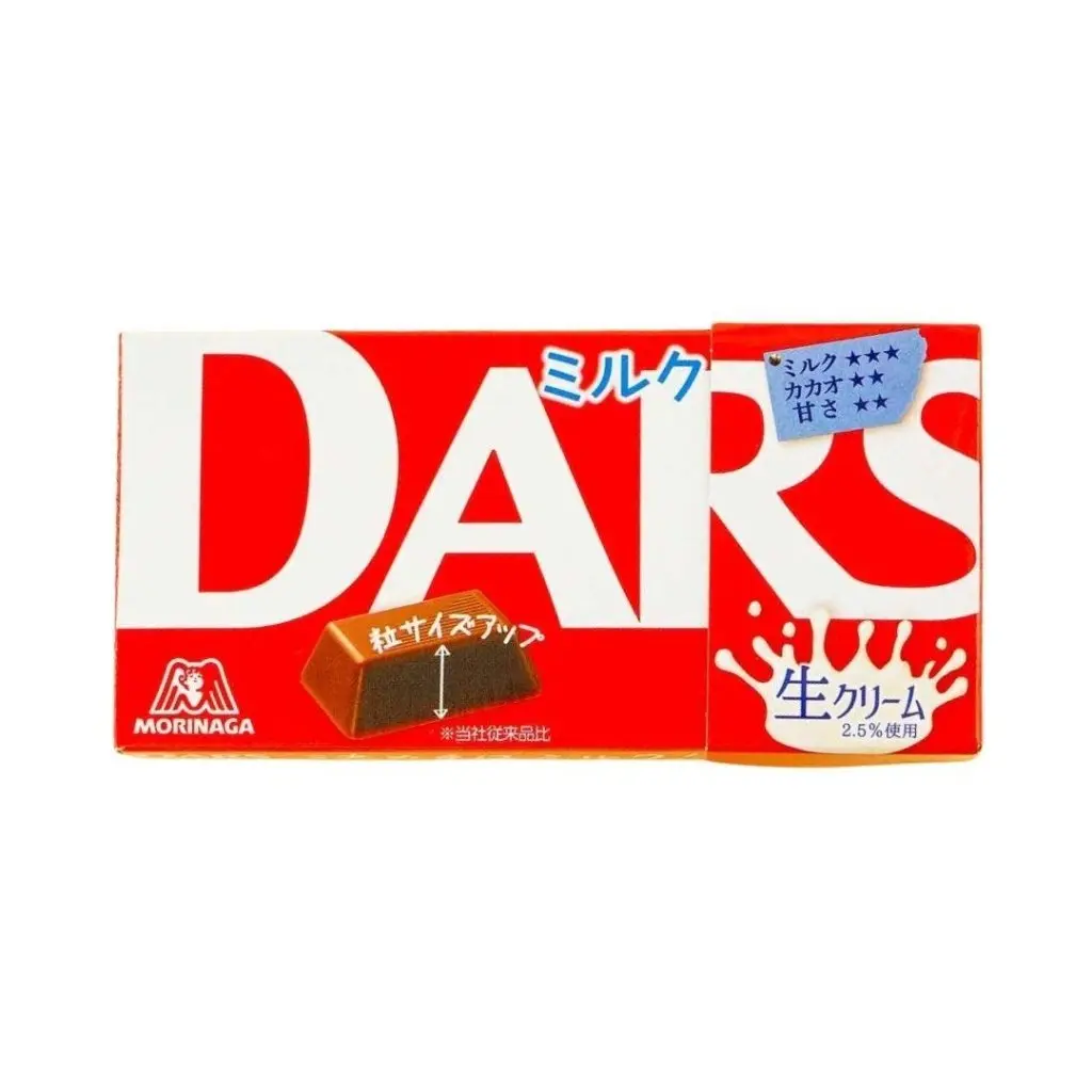 Morinaga DARS Creamy Milk Chocolate Snack - 42g Cocoa-Infused Dessert, Contains Milk, Smooth and Creamy Chocolate Treat