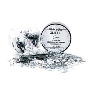 Makerflo Holographic Glitter Shape - Cross