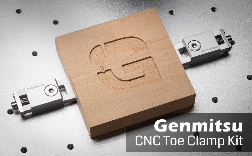 Genmitsu 4PCS Upgrade Aluminum Mini Vise Clamp Toe Clamp, for Woodworking & Metalworking Milling Project, Size 2.2" x 0.9" x 0.8" (56 x 22 x 21mm), Low Profile Genmitsu 4PCS Upgrade Aluminum Mini Vise Clamp Toe Clamp, for Woodworking & Metalworking Milling Project, Size 2.2" x 0.9" x 0.8" (56 x 22 x 21mm), Low Profile