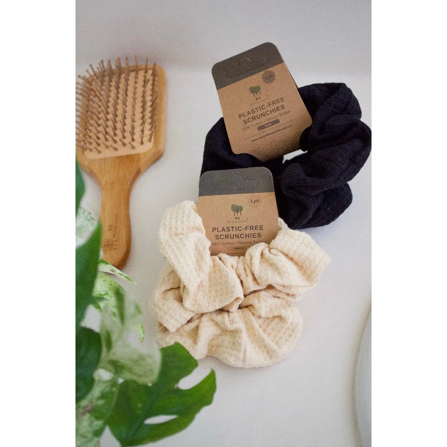 Waffle Cotton Scrunchies 2pk