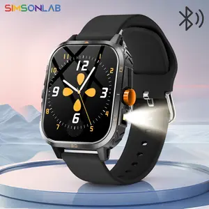 SIMSONLAB Upgraded Rugged Smart Watch, Bluetooth Call, Music Control, Remote Camera, Multi Sport Modes, Custom Faces, Metal Texture, Stylish & Durable, For Sport Casual, Ideal Gift For Men, Boys & Kids