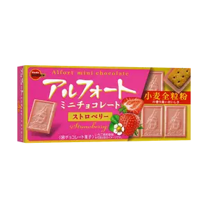 BOURBON Alfort Mini Chocolate Strawberry Cookies, 1.94oz