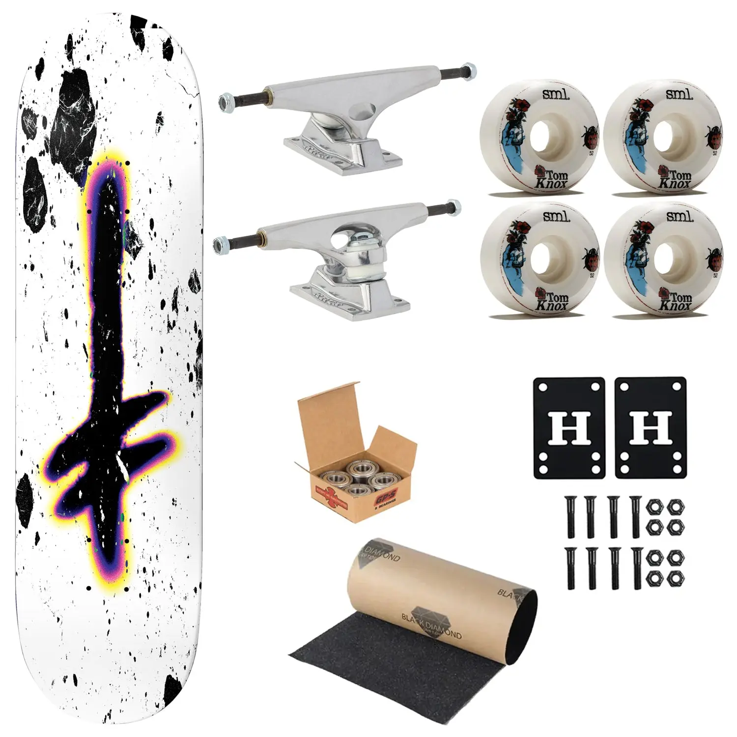Deathwish Premium Complete Skateboard Caustic 8.38" Ft. Krux/SML/Independent