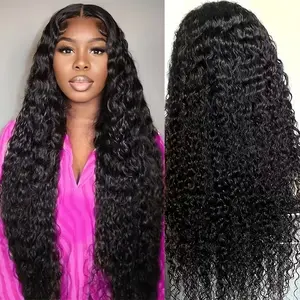 Water Wave Lace Front Wig 13x6 Hd Transparent Lace Frontal Human Hair Wigs For Women Pre Plucked Deep Wave Curly Lace Wigs