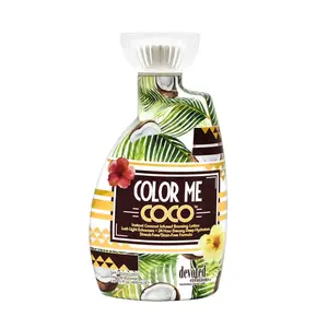 Color Me Coco Dark Tanning Lotion by Devoted Creations - Coconut Infused Bronzer, Hydrating & Streak-Free, 13.5 oz Fragrance Scent