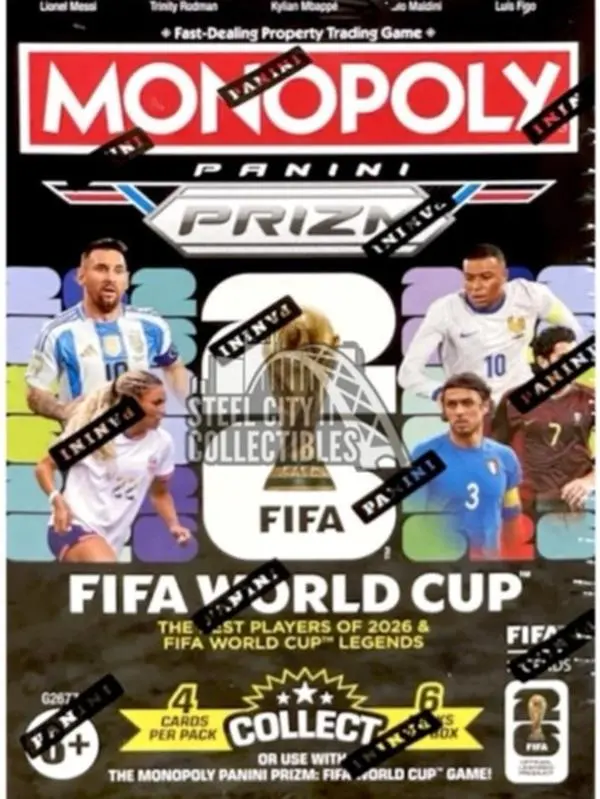 2026 Panini Prizm Monopoly FIFA World Cup Soccer 6-PACK Blaster
