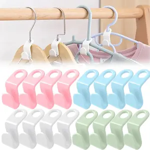 40 Counts Hanger Connector Hooks for Clothes Storage，Space - Saving Organizer，Space Saver Hangers，Hangers Accessory for Light Hanging, Clotheshanger, Hanger Connection Hook