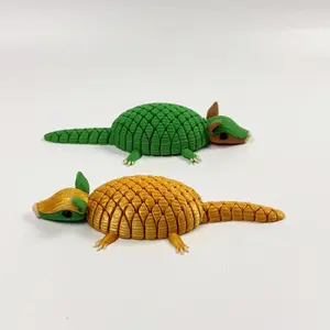 3D Printed Multi-color Articulated Armadillo Desk Decor, Cute and Movable Handcrafted Ornament, Popular Home Decoration Novelty Collectible
