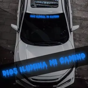 1PC Art Font Design Reflective Effect Car Sticker, Vinyl Sticker with God Illuminates My Road Quotation Copywriting Waterproof and Easy To Stick Suitable for Car Front Windshield Body Decoration Sticker, Car Decals, Vehicle Exterior Decoration