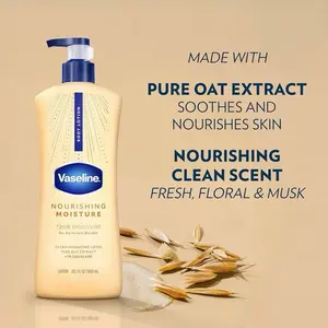 Vaseline Nourishing Body Lotion, 20.3 oz Body Moisturizer for Dry to Extremely Dry Skin, 72HR Moisture, Hydrating, Soothing Skin Repair & Wellness Selfcare