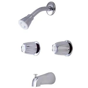 Kingston Brass  Two Handles Tub-Shower Faucet - Polished Chrome Finish