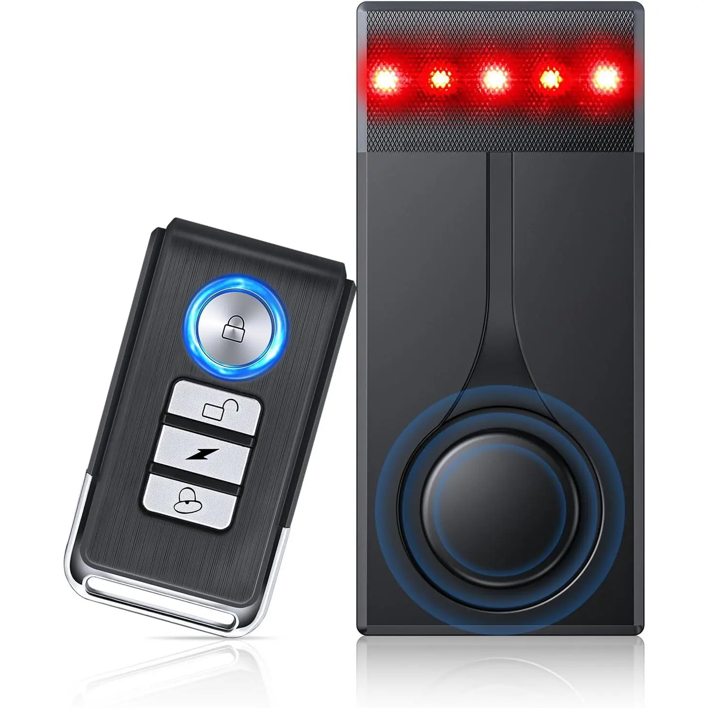 Car Anti-Theft System, Vehicle Anti-Theft Vibration Sensor Alarm and Red Light, Wireless Remote Control Anti-Theft Car Device, Magnetic Mount Design Suitable for Cars, Trucks (Upgraded 4.0)