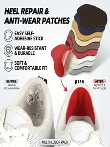 6 Pairs Shoe Patch Repair Kit, Durable Heel Protection Stickers, Ideal for Sports Shoes, Synthetic Leather, High Heels, Fix Holes Easily