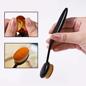 Nail Dusting Brush with Soft Bristles - Long Handled Soft Brush - Great for Manicures and Pedicures