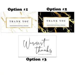 Thank You for Supporting My Small Business Design - Small Business - Thank You Cards - 3.5 x 2 Inches, 100 pcs, 300GSM Card Stock