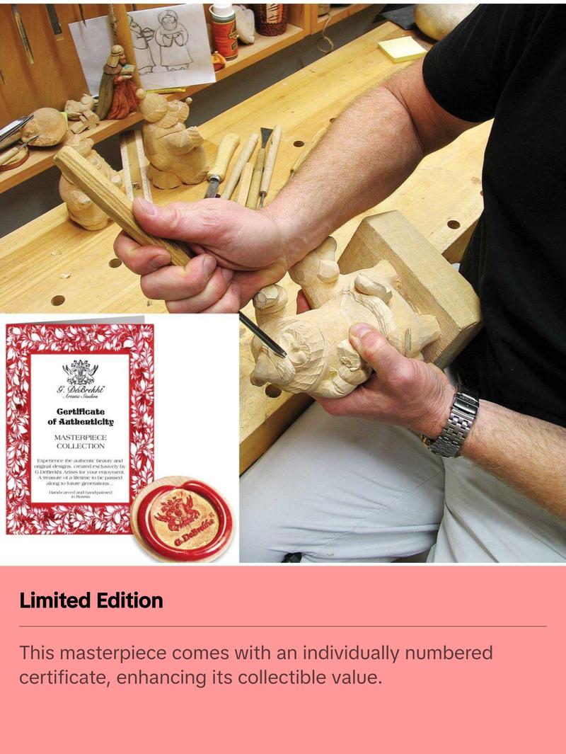 The Savior Dreams Hand-Painted WOODCARVED Masterpiece by G. DeBrekht - Nativity Holiday Decor - 8206011