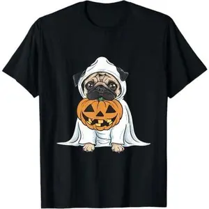Pug Ghost Dog Halloween T-Shirt