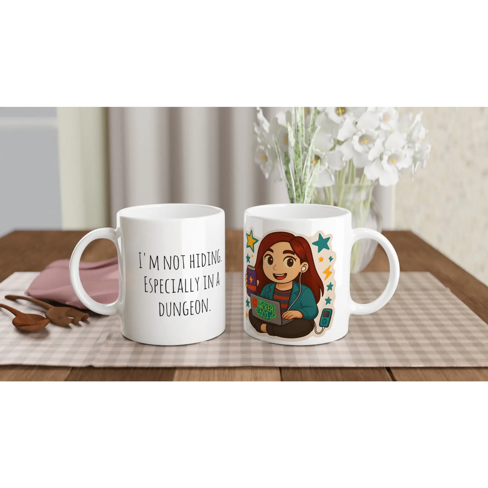 Personalize it | Supernatural Mug | Charlie (v 2.0) | 'Not hiding' | SPN Fandom Ceramic Cup | replace the quote with your own