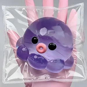 2pcs Bouncy Fun DIY Bubble Octopus Squishy Toy, Slow-Rising Bubble Squishy with Mud-Like Texture, Excellent Hand Feel, Perfect Gift for Holidays and Parties