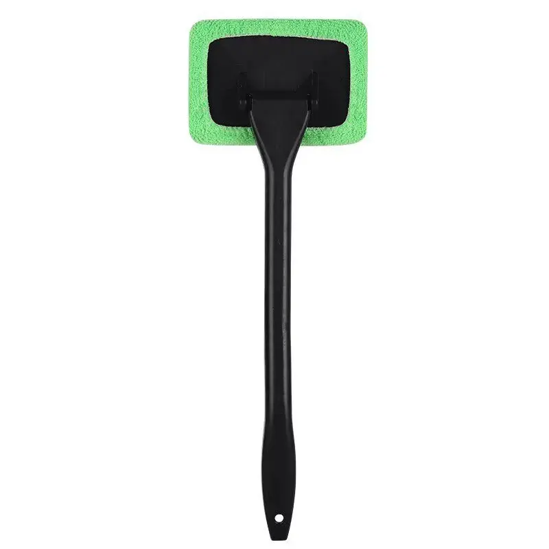 Long Handle Window Cleaner Tool, Microfiber Glass Cleaning Brush for Home, Shower Door, Mirror, Window & Car Glass, Easy Clean Hard-to-Reach Areas automotive