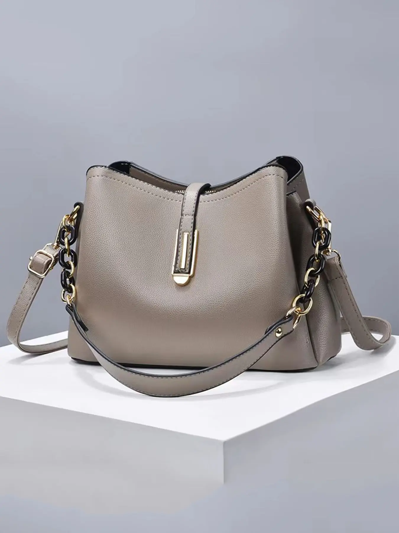 Multi-Pocket Saddle Bag, Casual Plain Design, Ideal for Office, Commute, Shopping, Gift Giving, All Seasons Use, Fashionable Crossbody Bag, Crossbody for Work