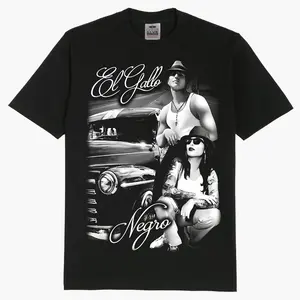 El Gallo Negro VatoLocos Mens Heavyweight T-Shirt Chicano Clothing, Cotton Fabric, Hoodie for Men and Women, full size, full color S-5XL