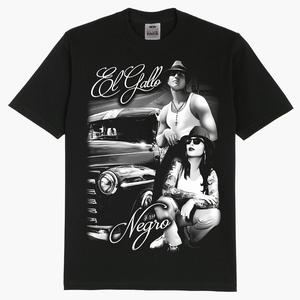 El Gallo Negro VatoLocos Mens Heavyweight T-Shirt Chicano Clothing, Cotton Fabric, Hoodie for Men and Women, full size, full color S-5XL