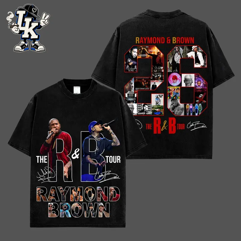 [LadyKillahStore] Raymond & Brown R&B Tour 2026 Premium T-Shirt (Made in US), R&B Tour Graphic Shirt #105, Hip Hop Streetwear T-Shirt, Vintage Rap Style Apparel, Gift Idea for Fans and Music Lovers, Retro Urban Fashion Tee