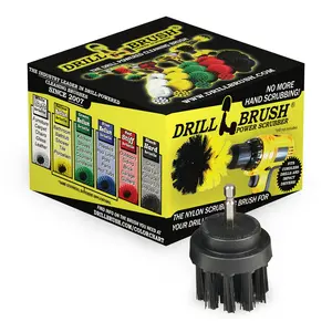 2in Black Brush - Ultra Stiff - Short Bristles - Heavy Duty Cleaning | 2in-S-K-QC-DB