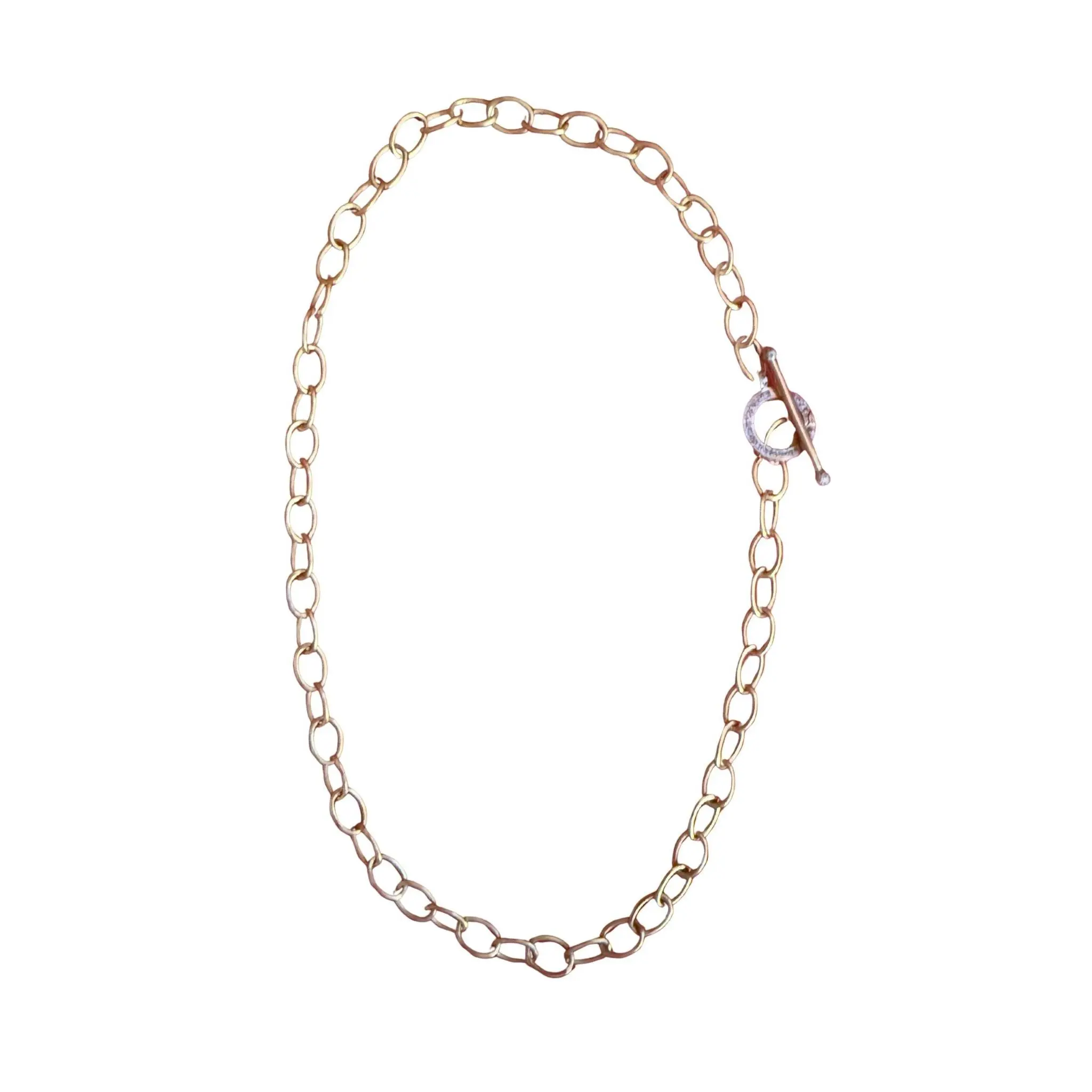 V939B The Woods Brass Chain with Circle Hook 22"