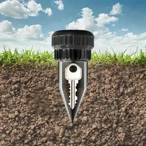 Realistic Key Hider for Outdoor Garden, Waterproof Key Box for Lawn & Yard Security, Easy Insertion Underground Durable Storage Solution