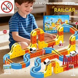 Electric Train Set, Magnetic Levitation Track Toy Car, DIY Track Kit, Anti-Gravity 3D Embedded Layout, Easy Assembly, Stem Learning Gift