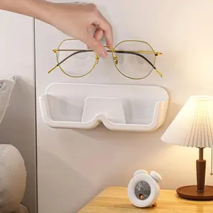 Wall Mounted Glasses Storage Rack, 1 Count Punch Free Glasses Holder, Space Saving Easy To Pick Up and Easy To Access Design Glasses Holder