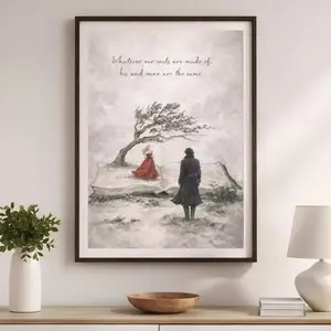 Wuthering Heights Quote Print, Romantic Literary Wall Art, Movie Fan Home Decor