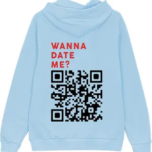 Wanna Date Me QR Code Hoodie, Instagram Hoodie, Personalized QR Code Hoodie, Custom Qr Code Shirt, Social Media