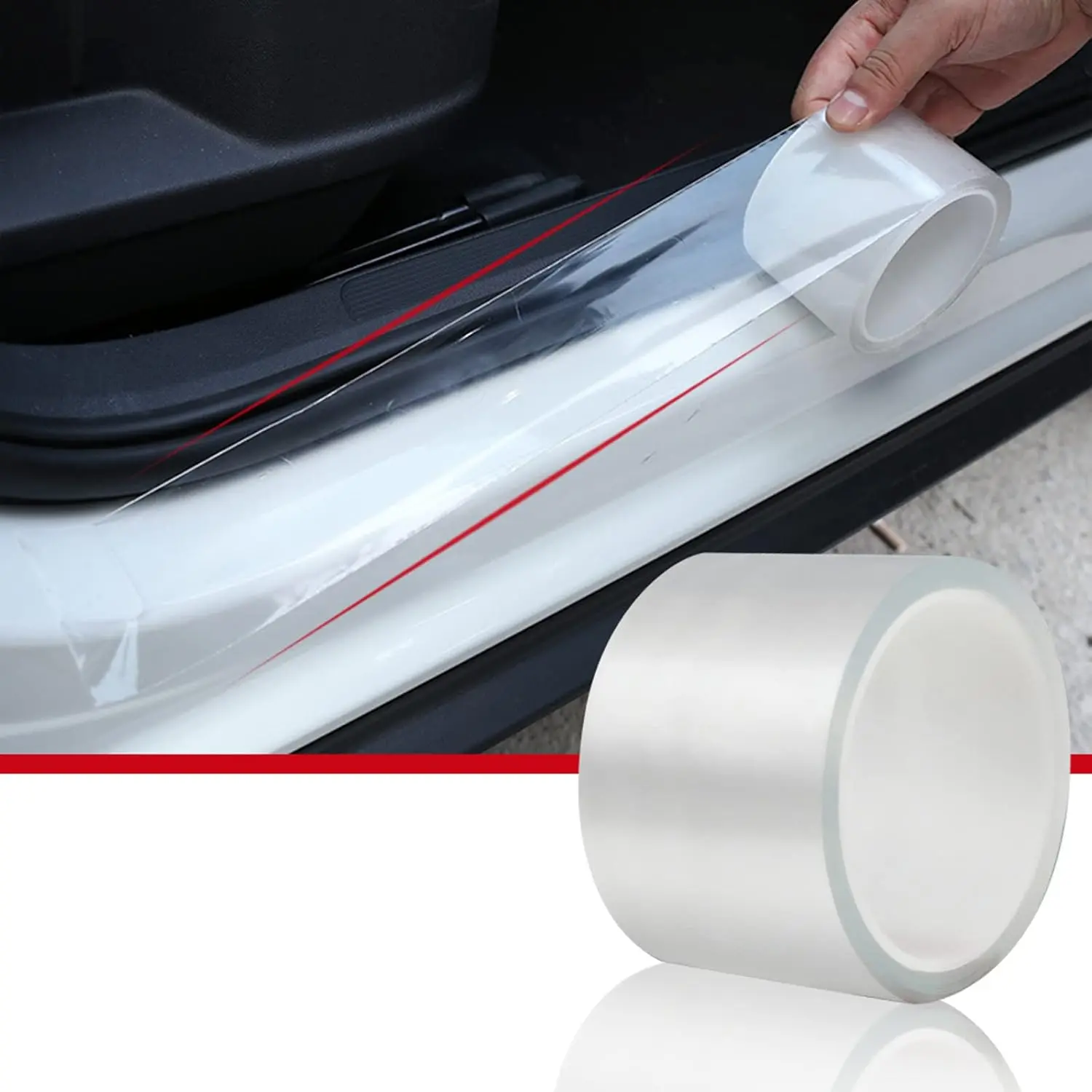 Universal  Door Edge Protector, Clear Sill Guard Film with Anti- Protection for   (33Ft x 2.7In, Transparent)