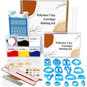 Polymer Clay  Making Kit, 103 count Clay Earring Making Kit for Teens and Adults, Fashion Designer Kits, Polymer Clay Earrings Kit Crafts,  Gifts
