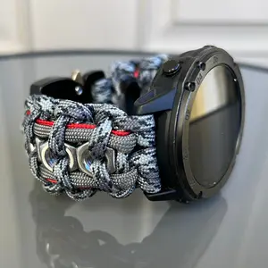 Quick Release Paracord Watchband, personalized to replace bands for Garmin 20mm, 22mm and 26mm|Beads|Hex nuts.