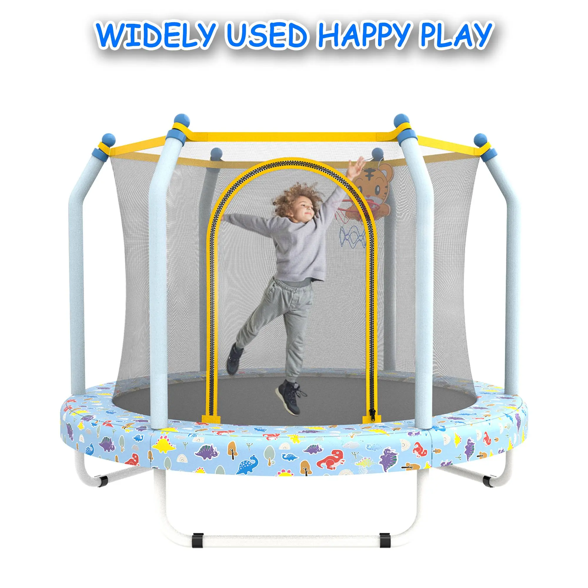 BLUE PRINT MINI INDOOR TRAMPOLINE WITH ENCLOSURE