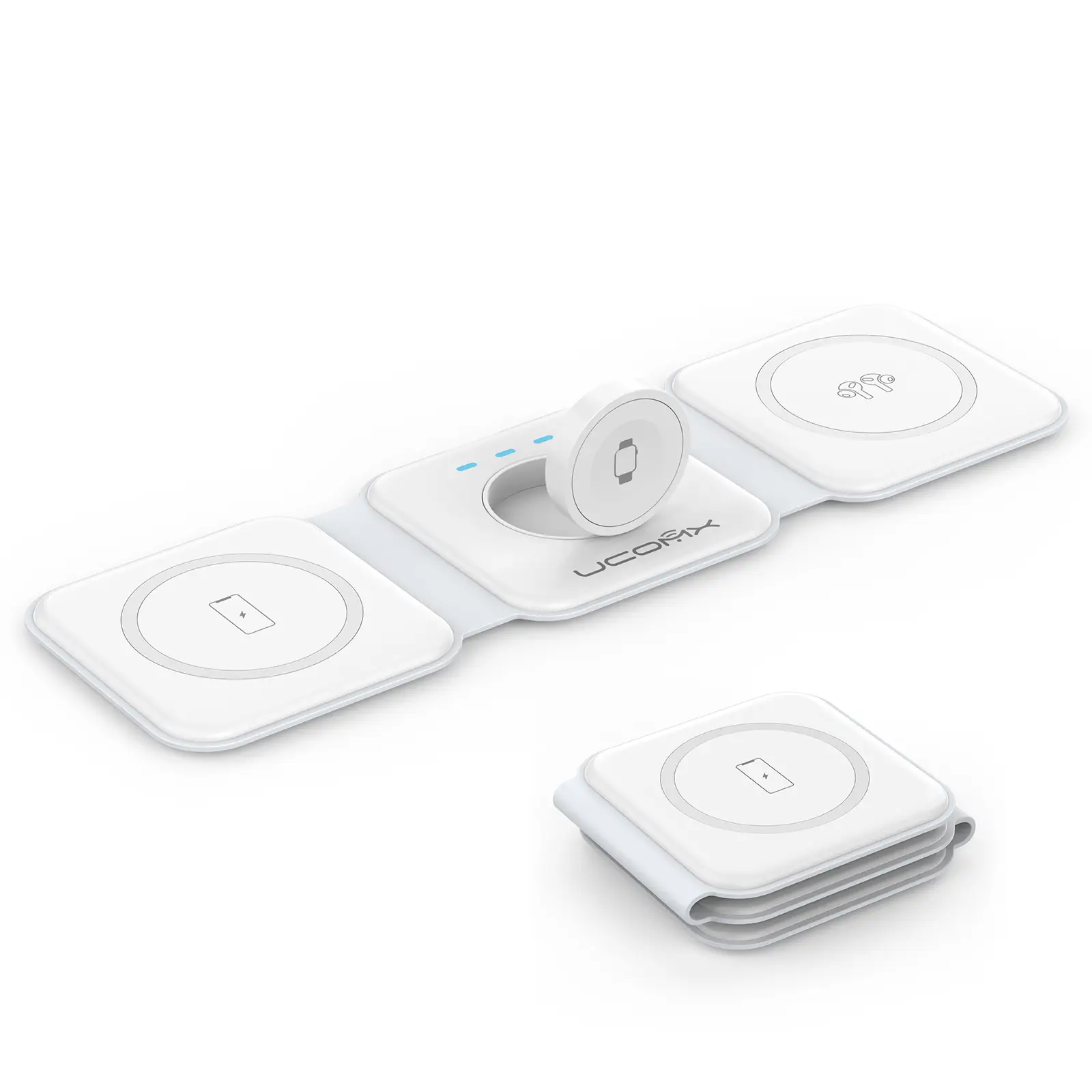 AwwPicks Ucomx 3 in 1 Wireless Charging Station Foldable 3 in 1 Charger for iPhone Airpods iWatch Portable Travel Wireless Charger Electronic Gifts AwwPicks Ucomx 3 in 1 Wireless Charging Station Foldable 3 in 1 Charger for iPhone Airpods iWatch Portable Travel Wireless Charger Electronic Gifts