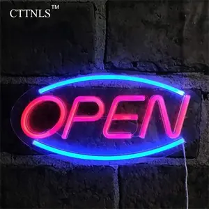 USB Powered Open Sign Neon, LED Business Neon Open Sign Wall Light, Novel Night Neon Lamps for Bars, Stores, Coffee Shop, Hotel, Outdoor Decorations, Led Neon Lights