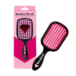 Bautero Brush Detangler Brush for Wet & Dry Hair, Pain-Free Brushing on All Hair Types, Knot Removal, Vented Hair Brush