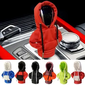 Universal Car Shifter Hoodie Cover - Handmade Mini Hoodie Sweatshirt for Gear Shift Knob - Funny Auto Interior Decor Accessories - Soft Plush Stick Protector Case for Manual Automatic Cars - Fashion Gift Idea for Men Women Multi Colors