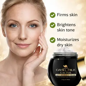 Camel Milk Cactus Anti-Wrinkle Cream, Deep Nourishment, Strong Anti-Wrinkle Firming Lifting, Improves Loose Dry Fine Lines, Youthful Skin
