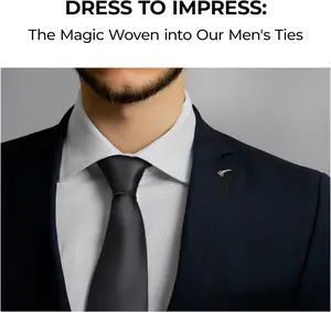 Solid Color Ties for Men, Adjustable Necktie for Business and Wedding
