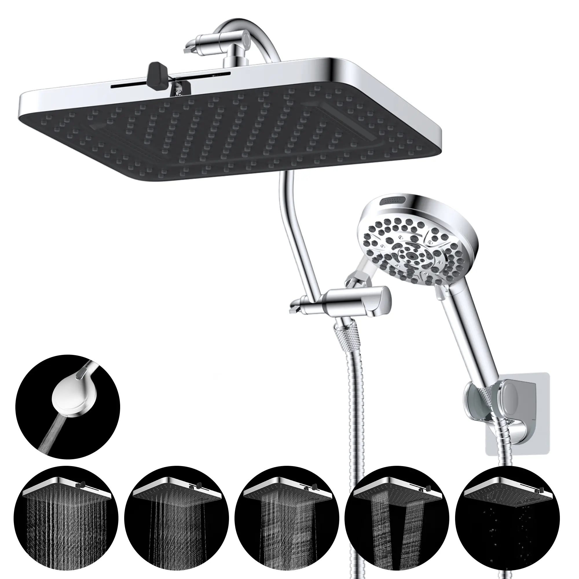 Upgraded 5-spray 13'' - Chrome