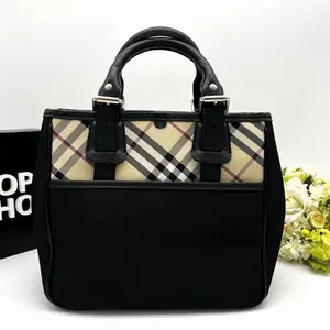 Pre-owned BURBERRY As Shown Tote Bags Nova Check Canvas Tote Bag bb7835cd