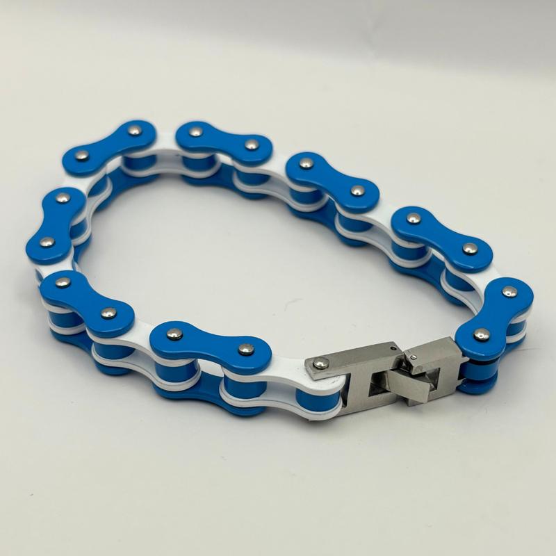 Stainless Steel Bike Chain Bracelet 2.0 for Men Women Royal Knight Design Adjustable Cuff Perfect Gift for Dad Brother Motorcycle ATV Enthusiasts Hypoallergenic 20 or 22 cm