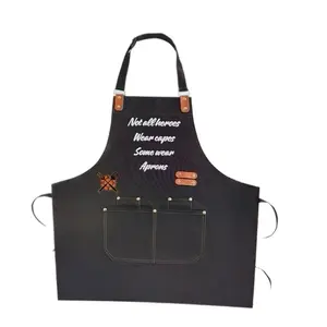 Men's Kitchen Apron for Laid-Back Days, Statement Print Design with Unique Text, Includes Custom Engraved Opener